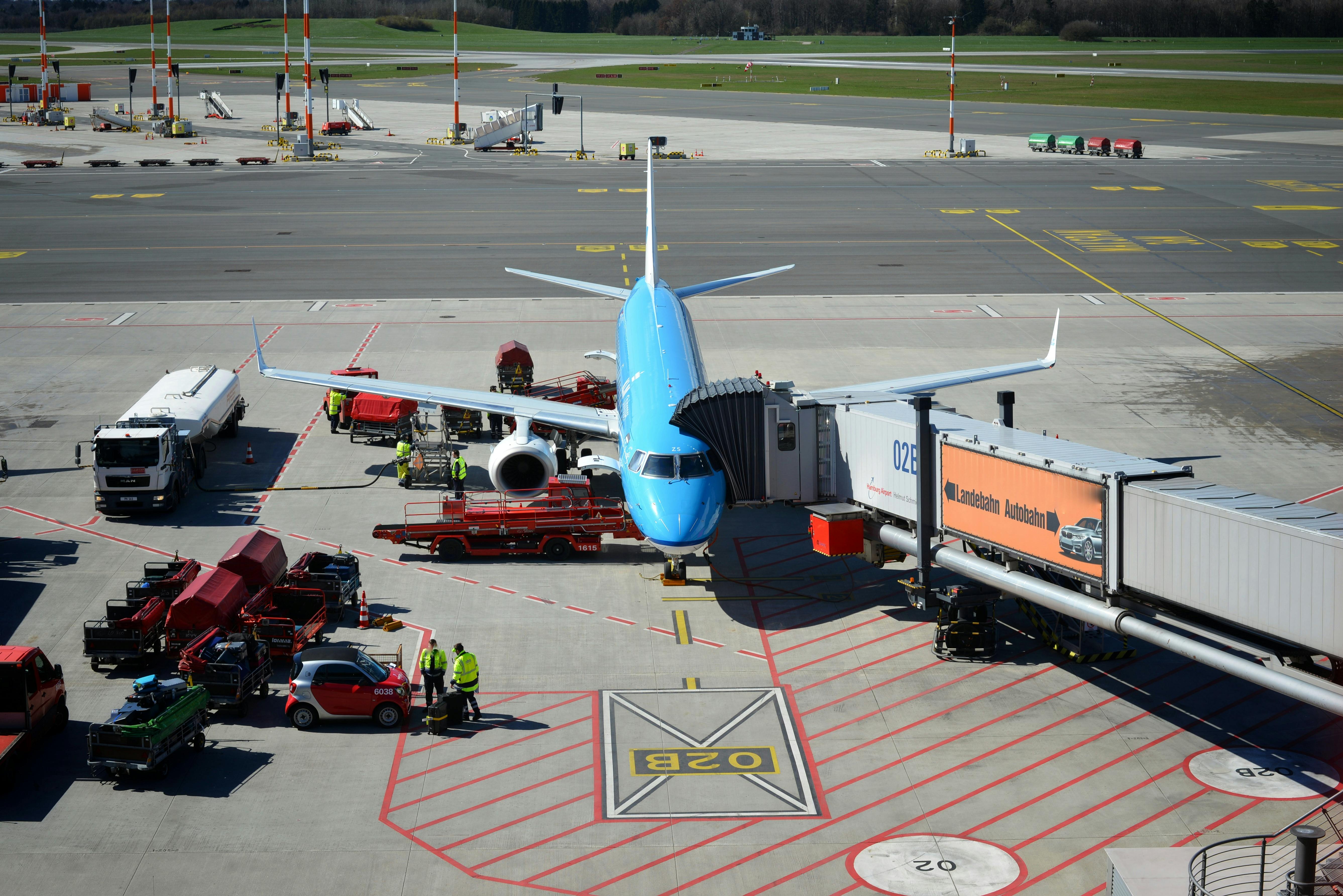 Airport ramp operations at Ibiza airport